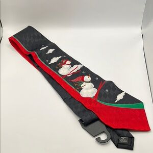 Hallmark Black and Red Snowman Tie